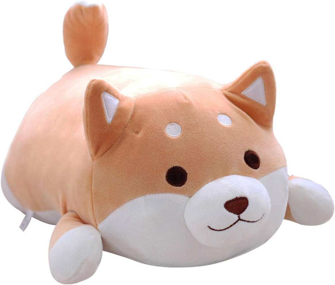 Shiba Inu plush pillow, soft cute stuffed toy, perfect gift for Valentine's Day, Christmas, or birthdays, suitable for beds, sofas, or chairs