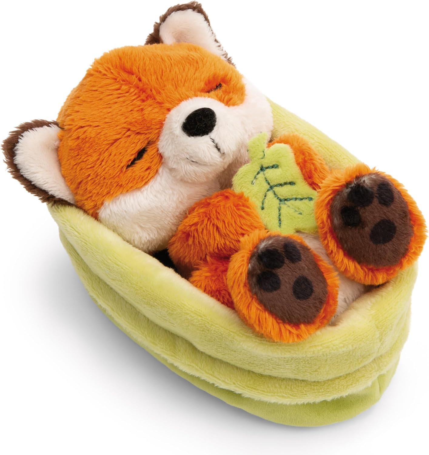 Cuddly fox toy with soft plush material, perfect for cuddling and playing, suitable for children and adults.
